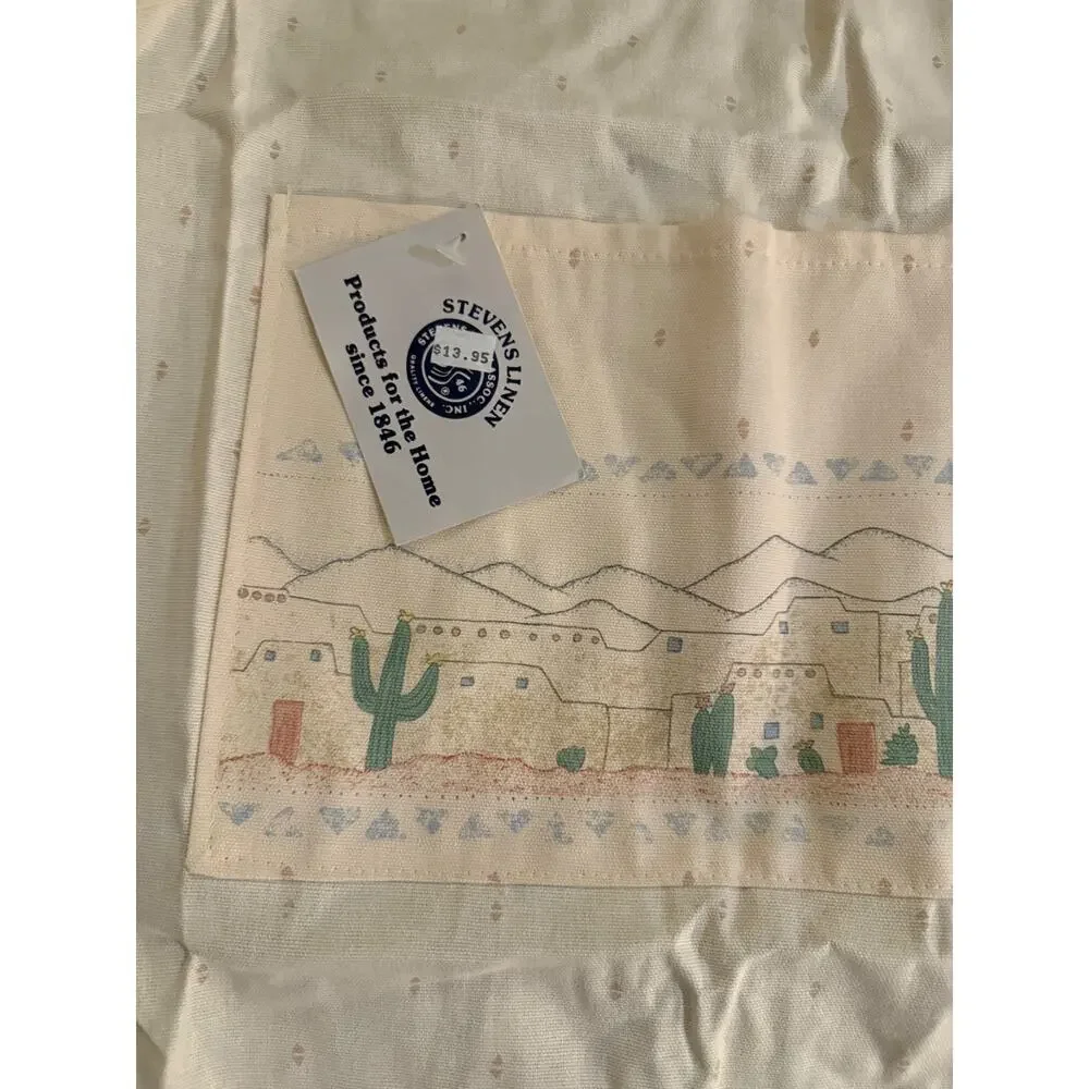 🧺 Stevens Linen Southwestern Cotton Apron w/ Pocket – New w/ Tag 🌵